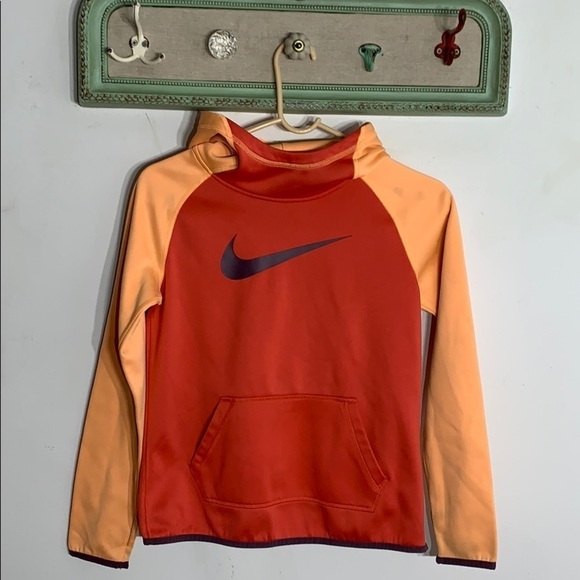 Nike Creamsicle Coral Salmon Athletic Sweatshirt hooded casual kids girl - Picture 1 of 8